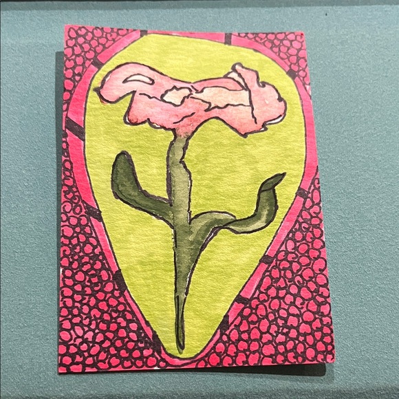 Other - 🤑3 for $12 🤑 Abstract Floral Art Print - Pink and Green